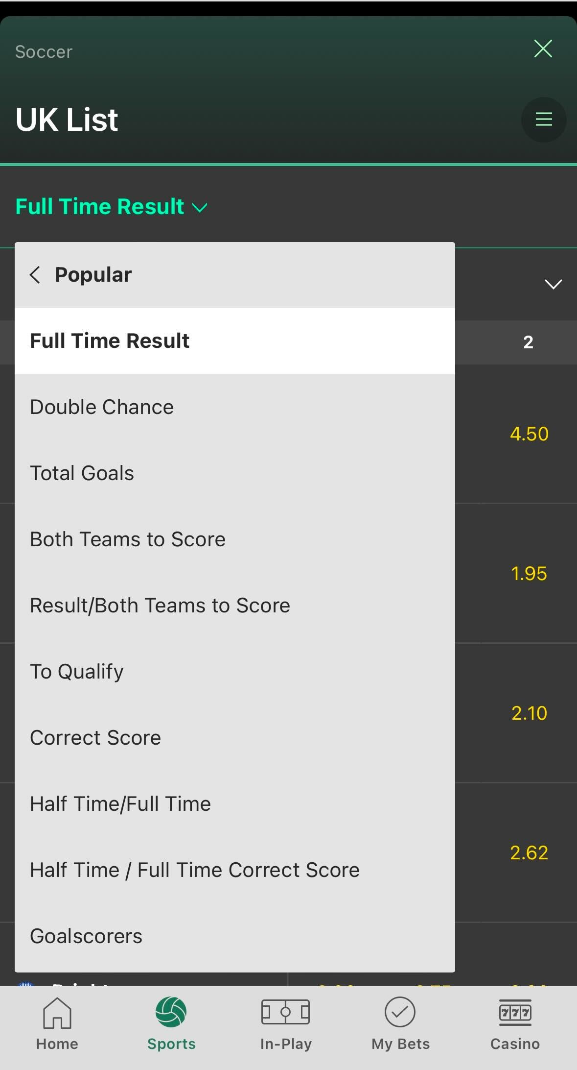 bet365 app football betting