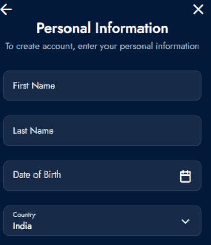 BlueChip personal information form