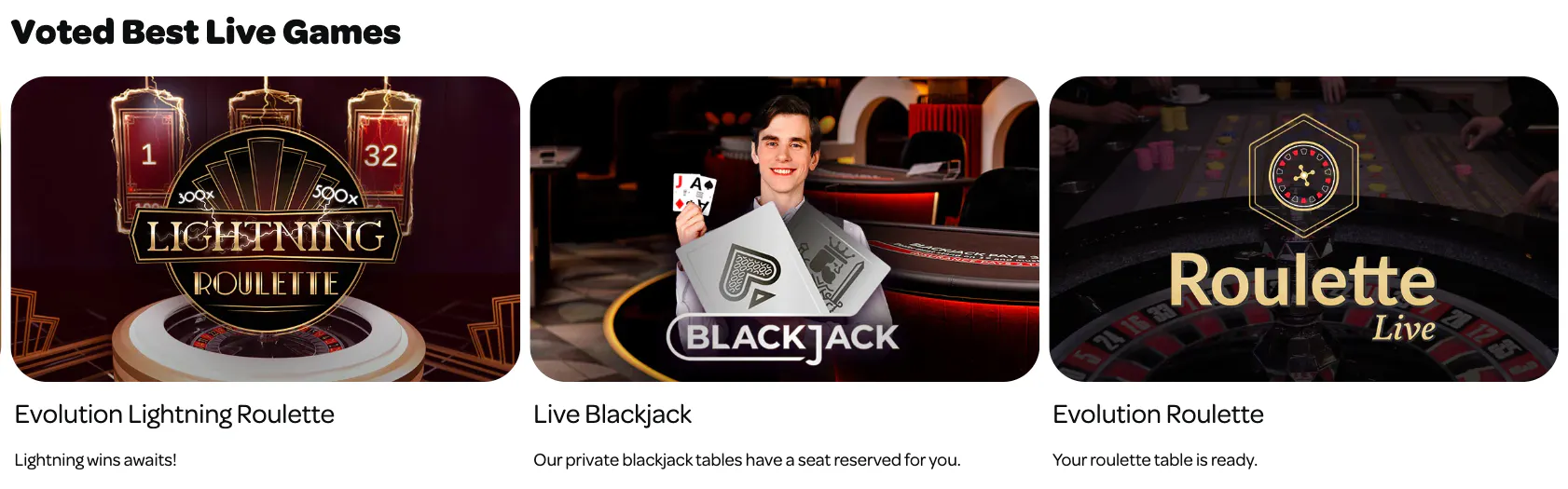 live casino at spincasino