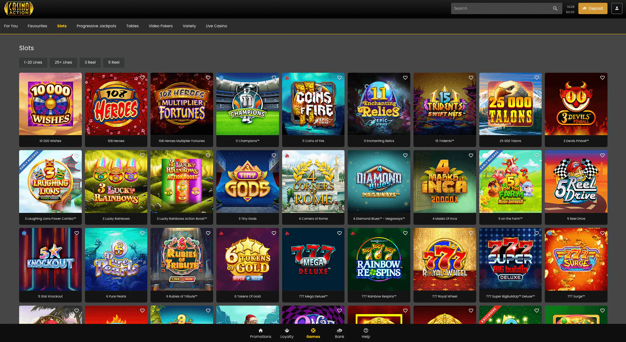 casino action slot games