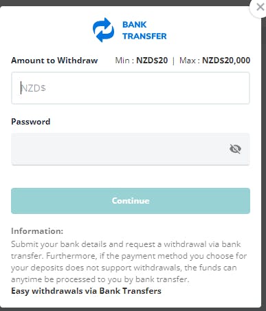 Novibet Bank Transfer