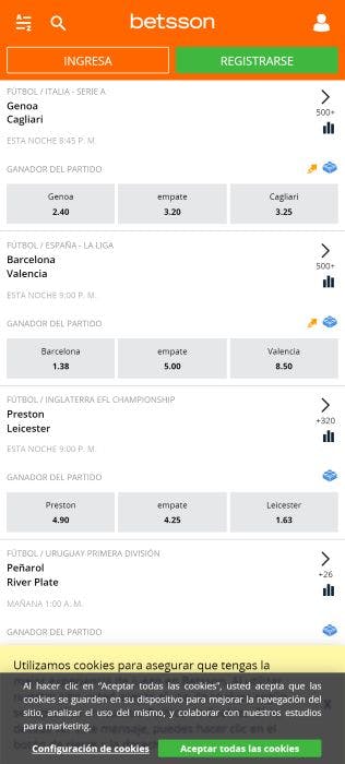 apuestas de fútbol en betsson