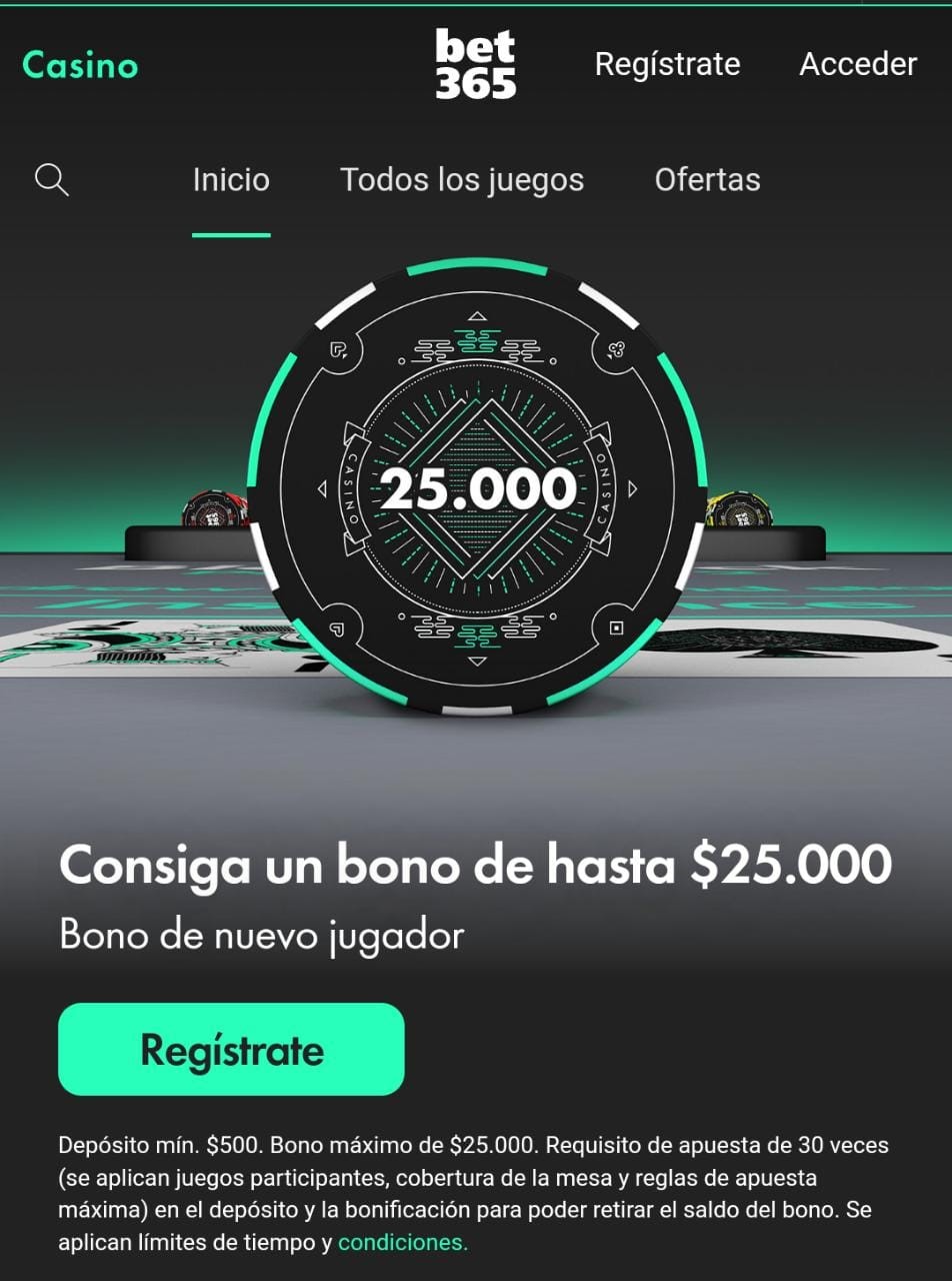 bono de bienvenida de bet365 casino