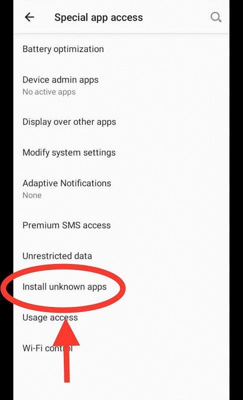 Special app access