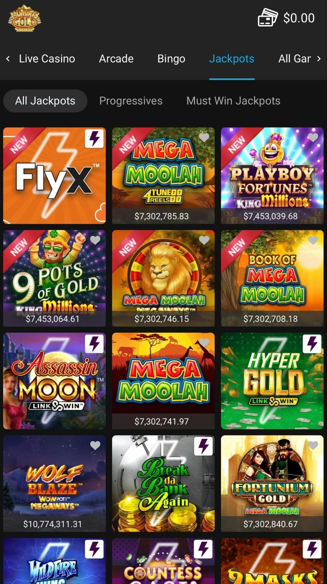 mummys gold jackpot games