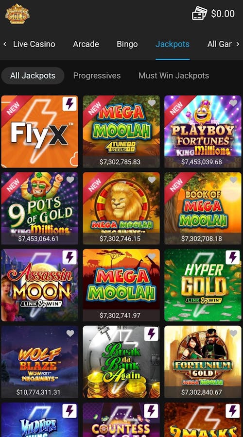 mummys gold jackpot games