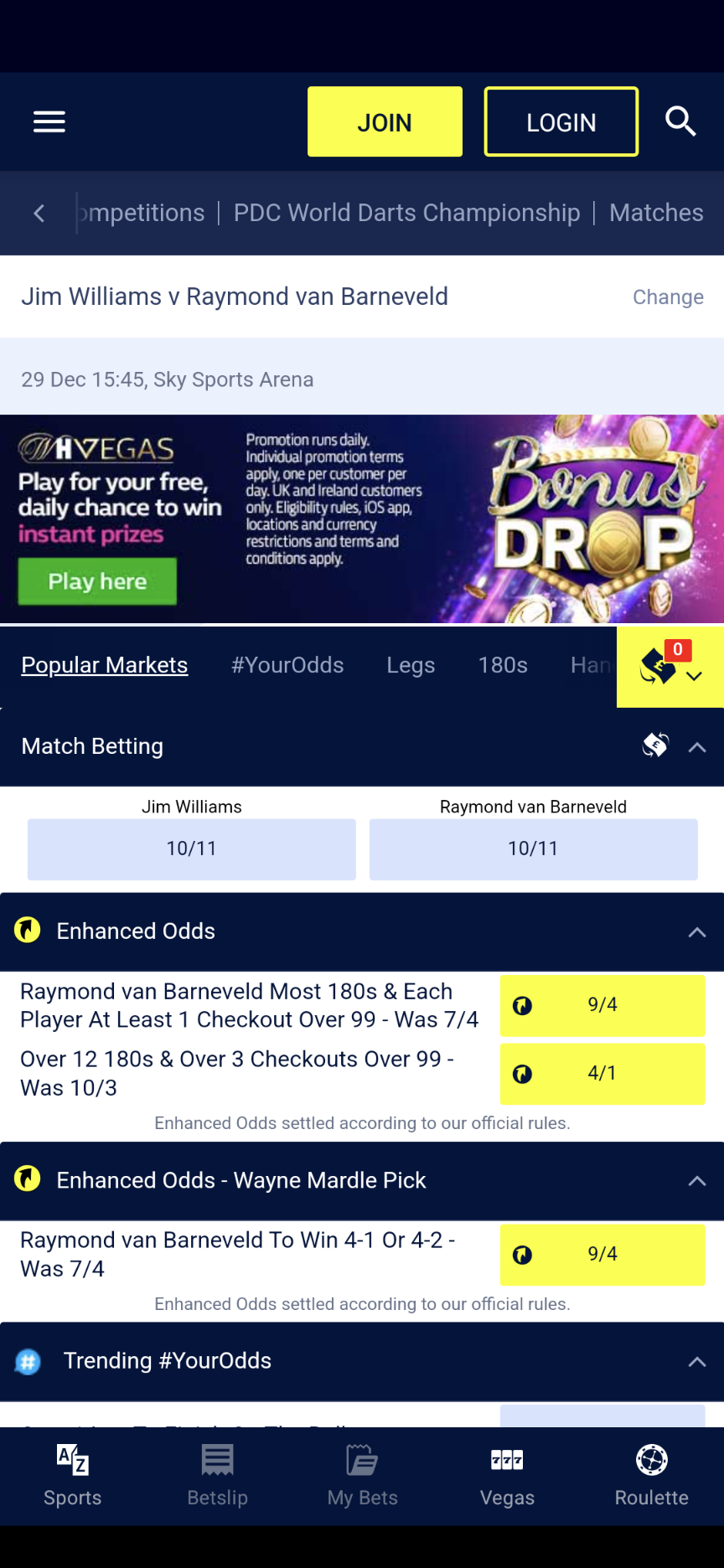 William Hill odds boost app