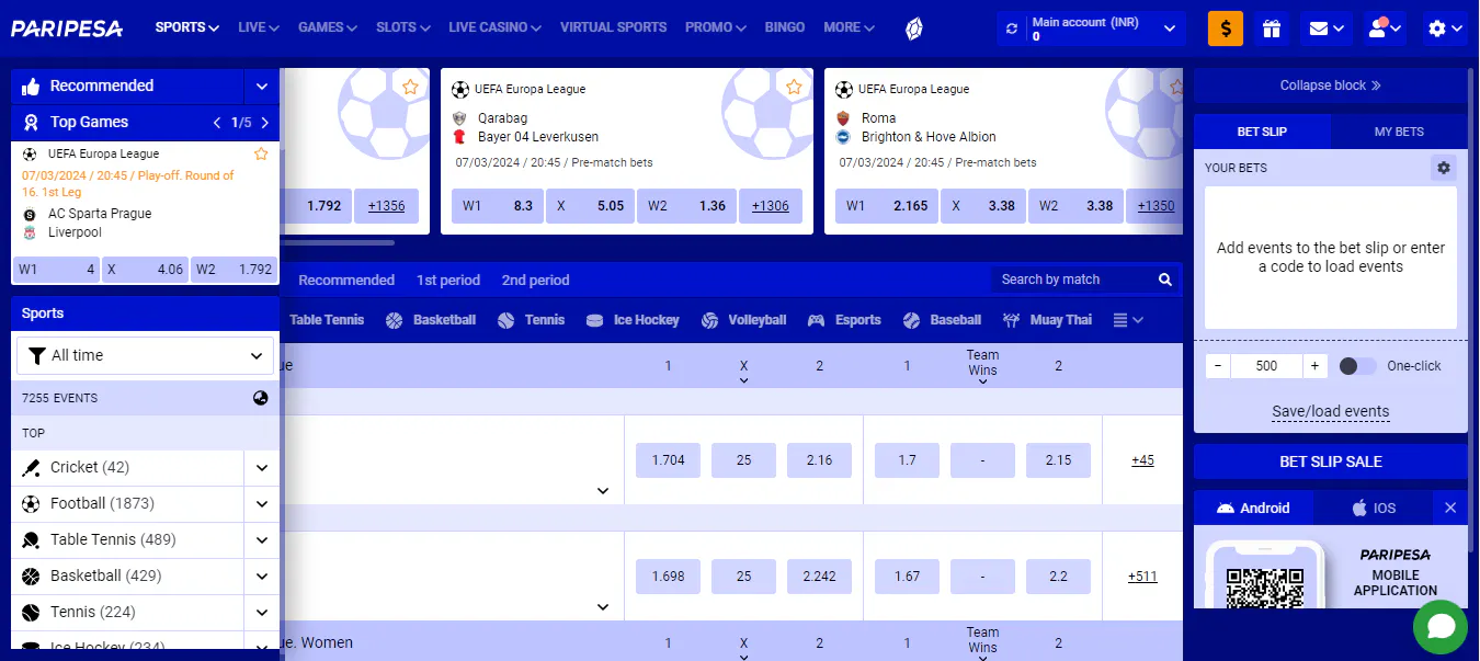 Paripesa sports betting