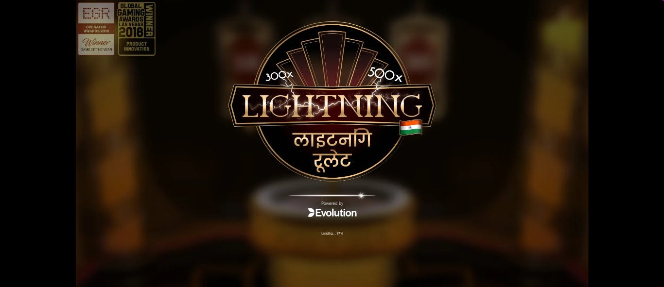 Lightning Hindi roulette on Indibet casino app