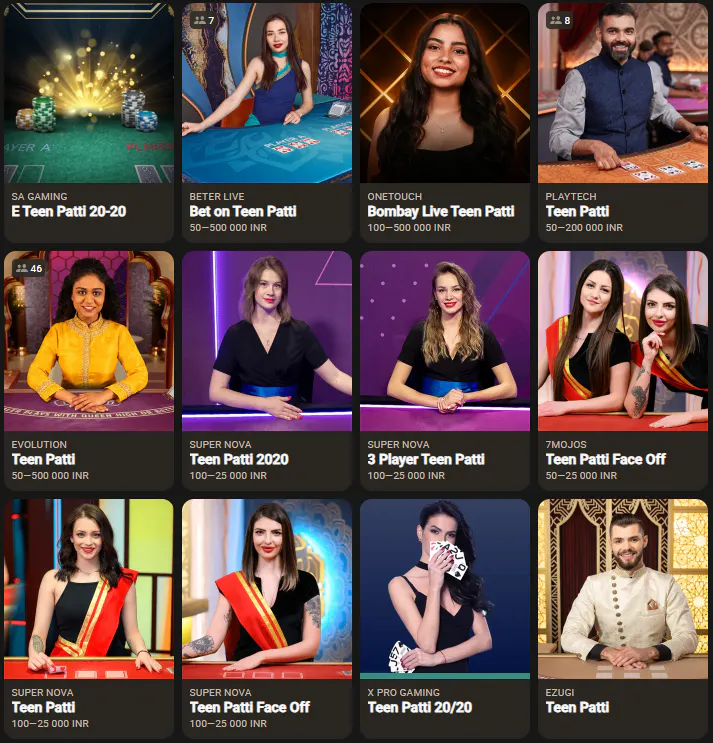 Parimatch Teen Patti App games