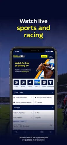 William Hill iOS app image1