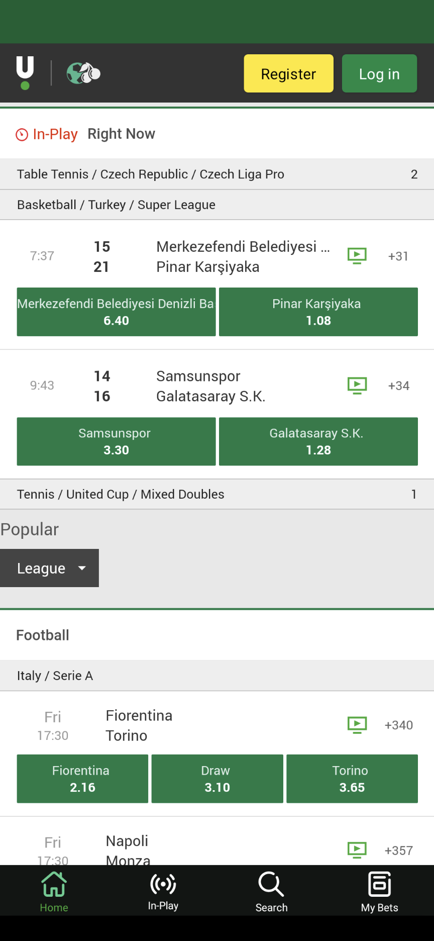 Unibet app live streaming in Ireland