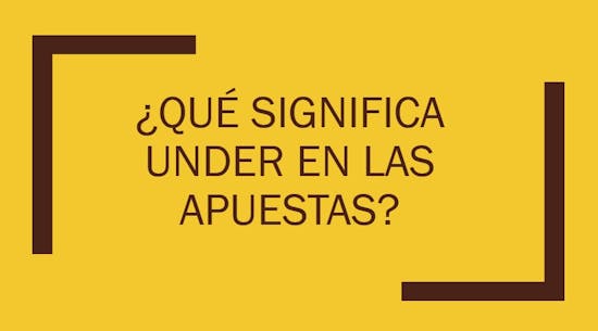 Qué significa under