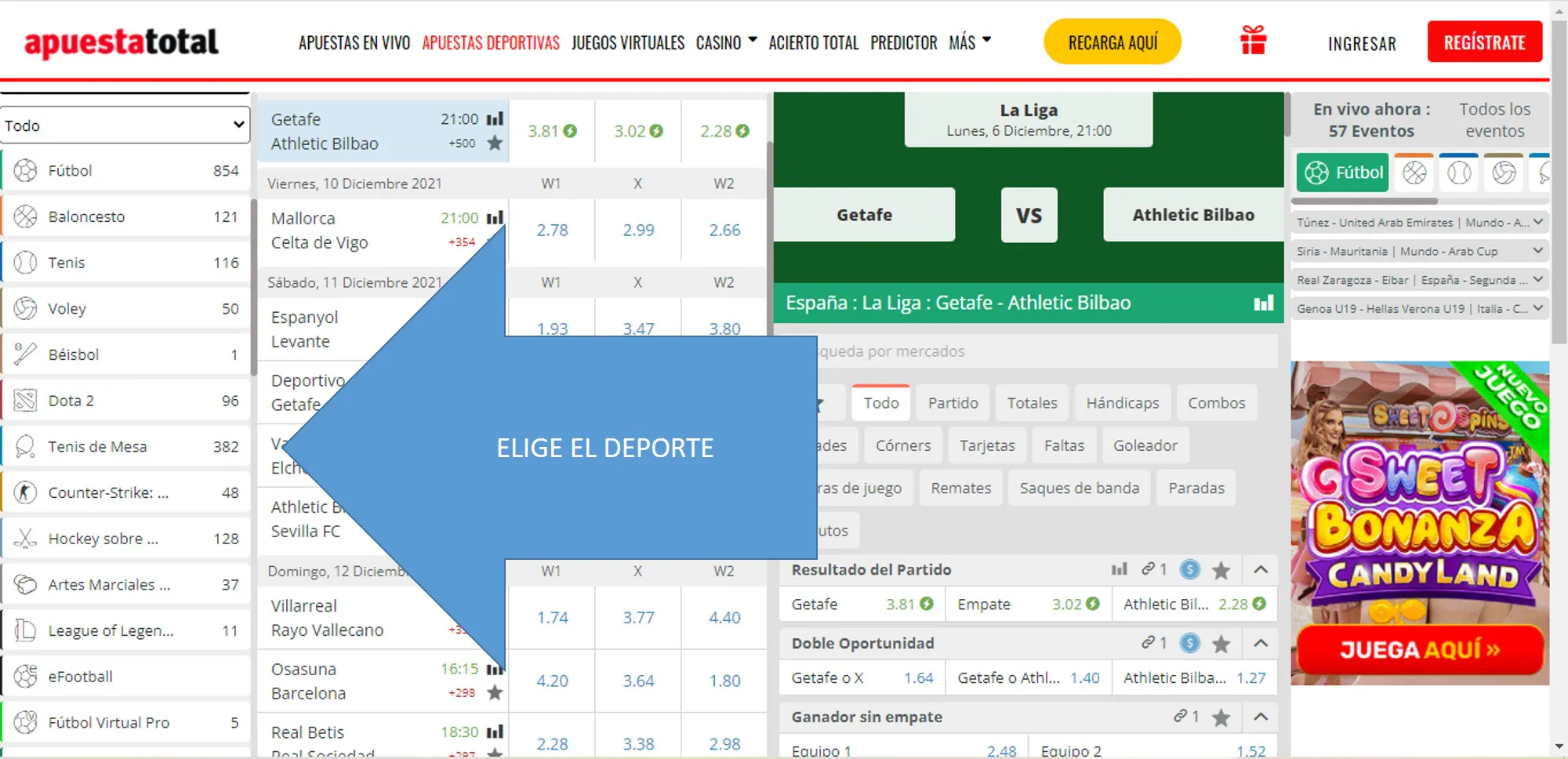 ¿Cómo generar código en apuesta total