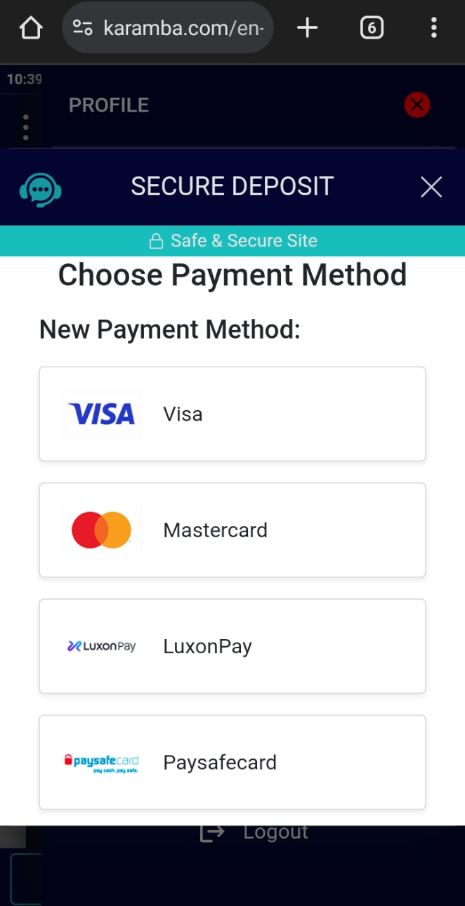 karamba payment methods