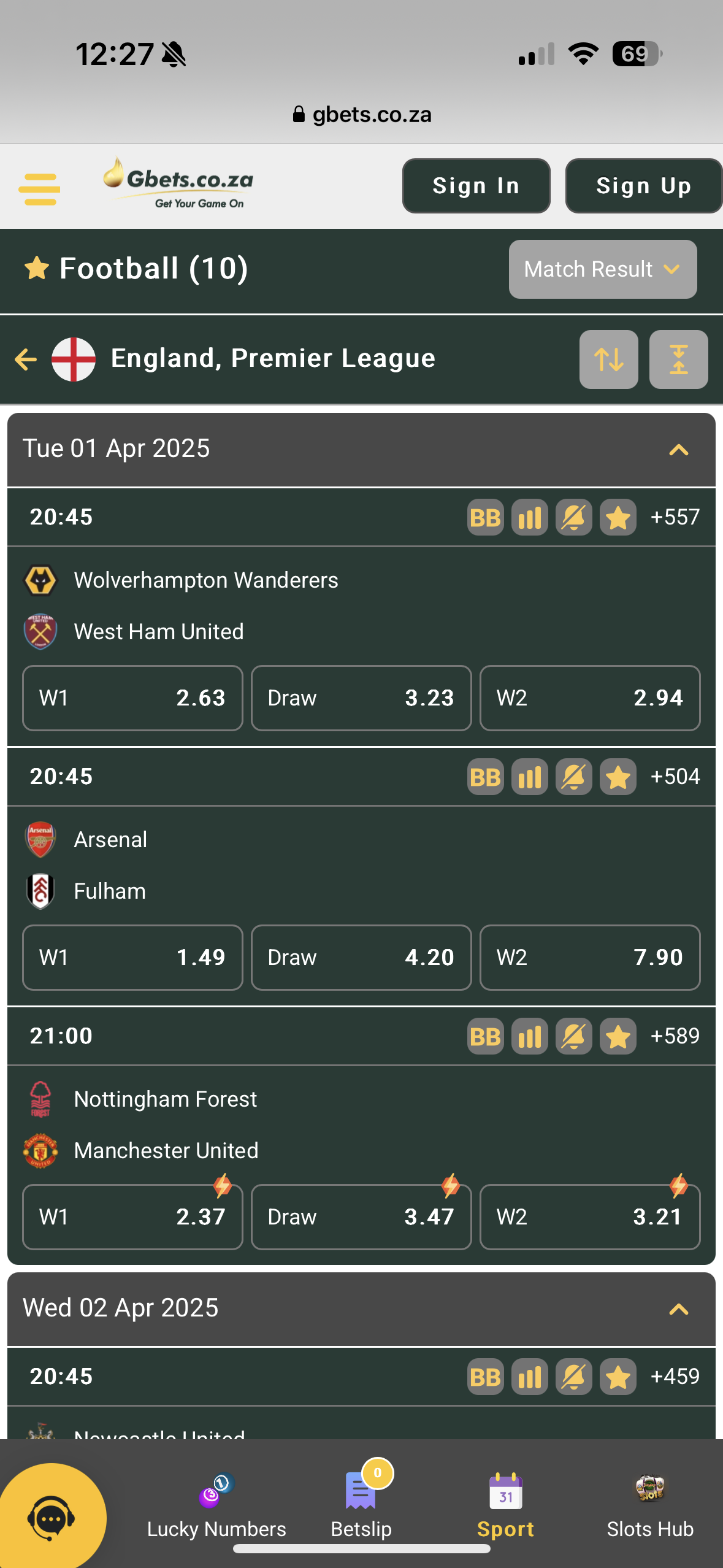 Gbets Soccer Betting