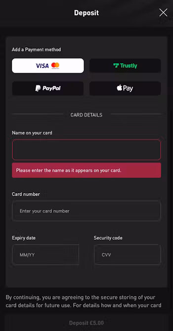 LiveScore Bet Deposit 3 UK