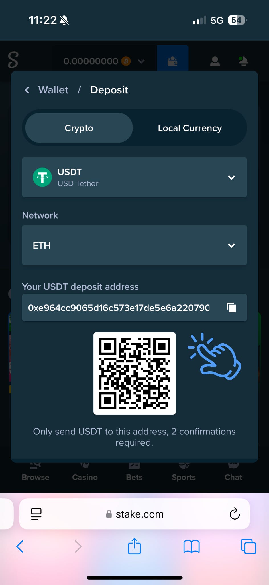 Stake Crypto Deposit Step 4