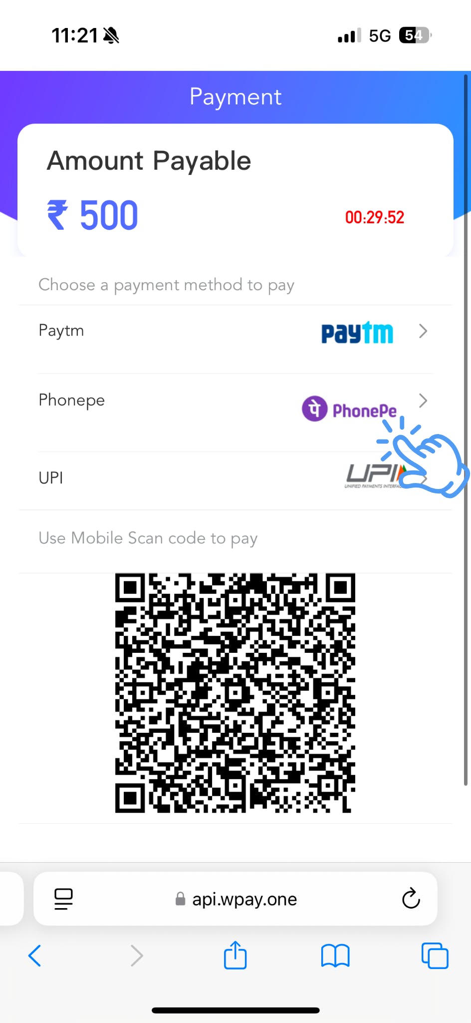 Stake INR Deposit with UPI Step 6