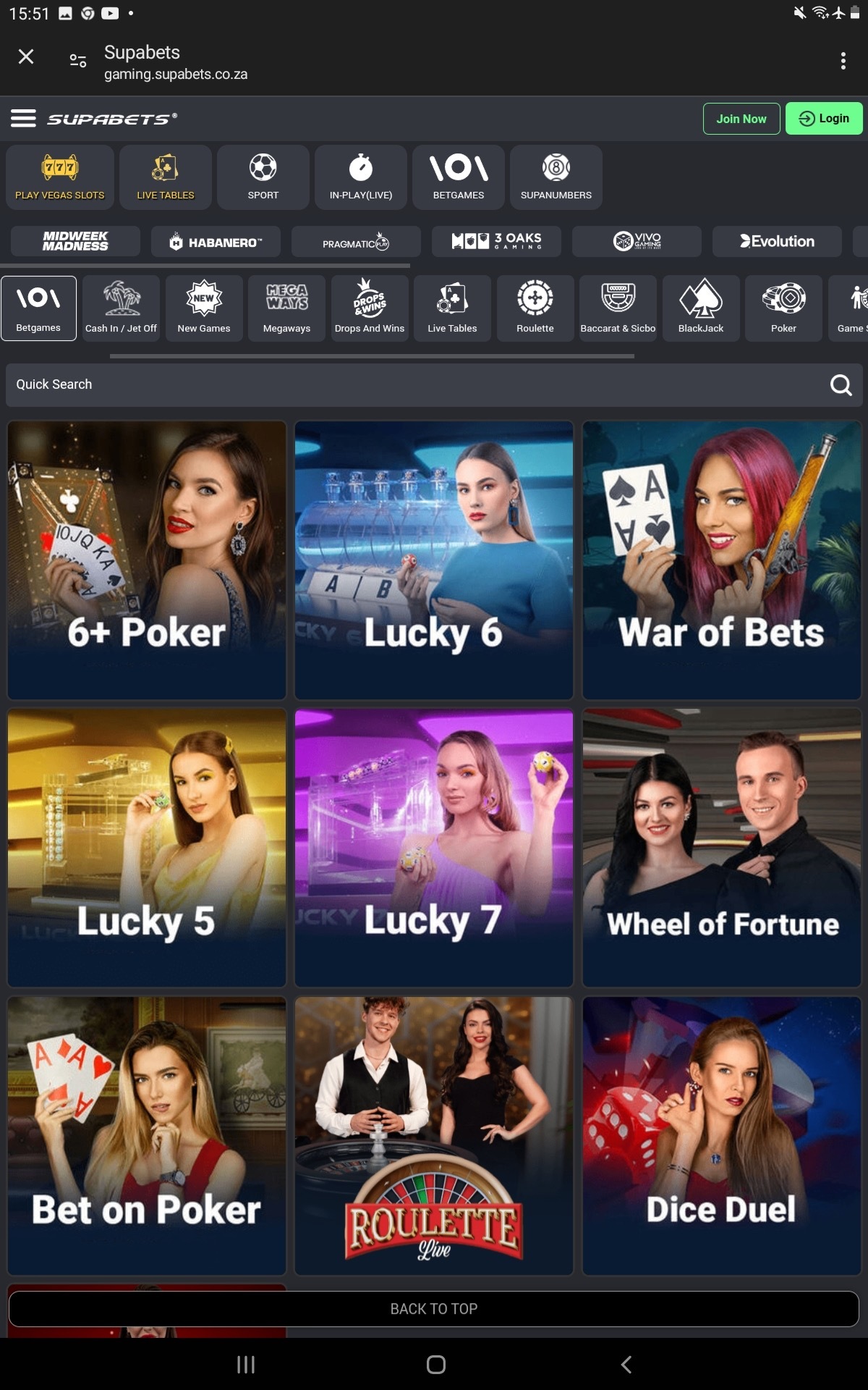 Supabets Android App 3