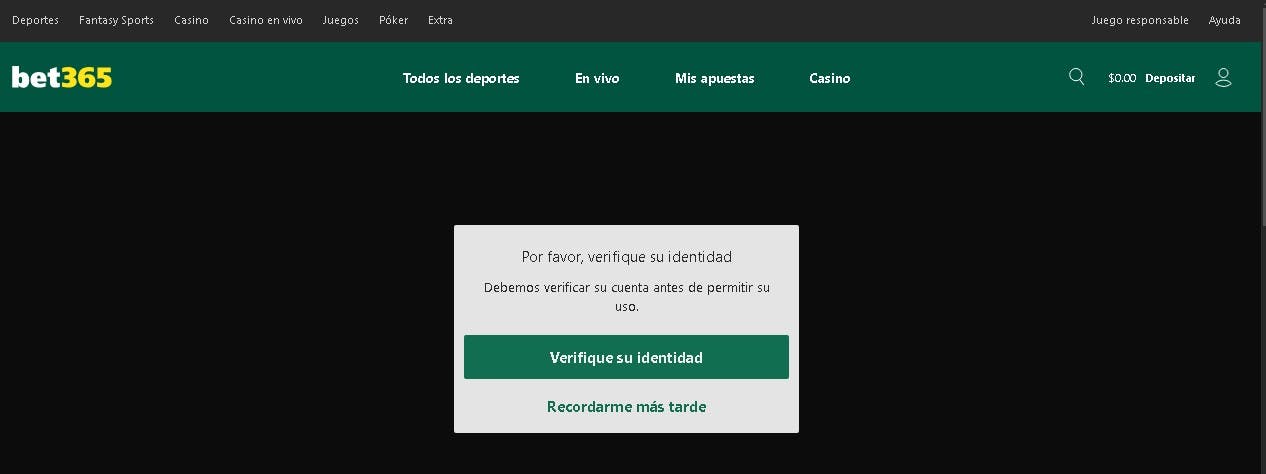 bet365 verificacion