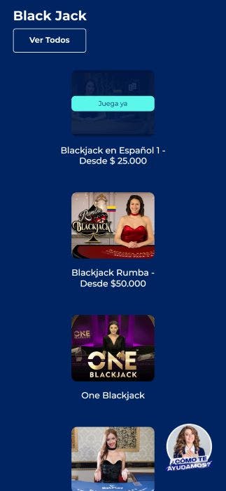 Betplay - blackjack en vivo