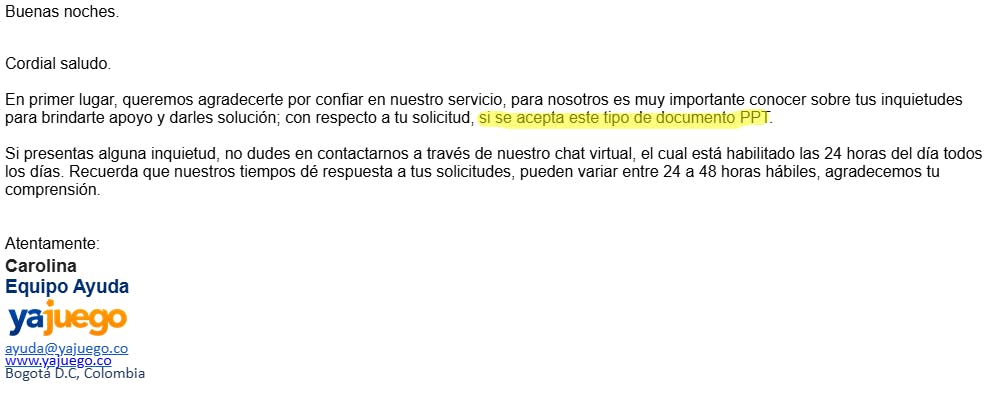 yajuego atención al cliente