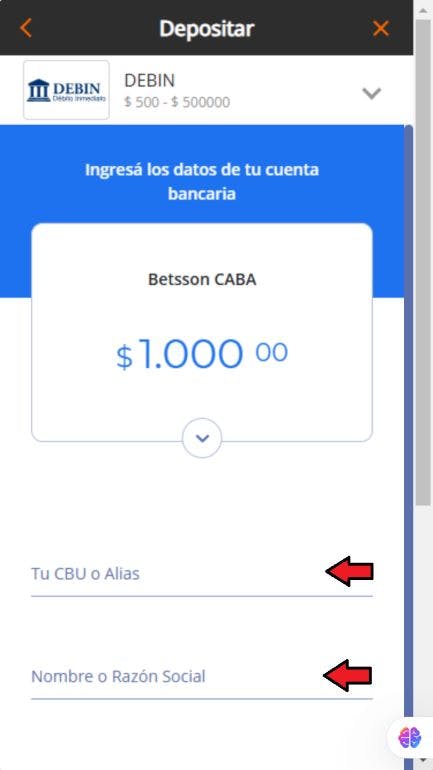 Betsson Argentina - Cómo depositar 6