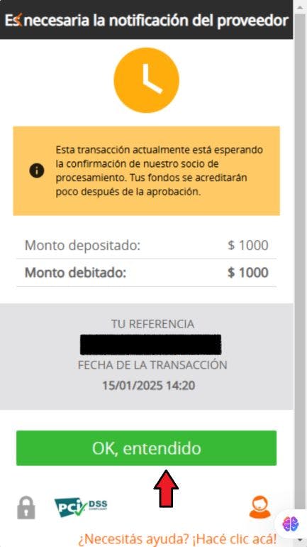 Betsson Argentina - Cómo depositar 8