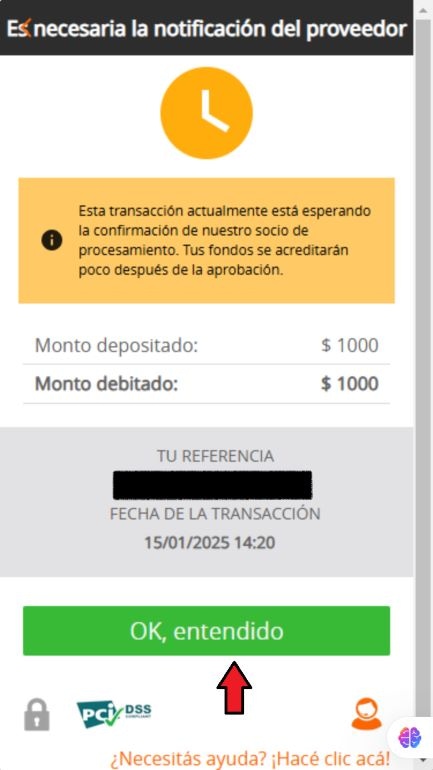 Betsson Argentina - Cómo depositar 8