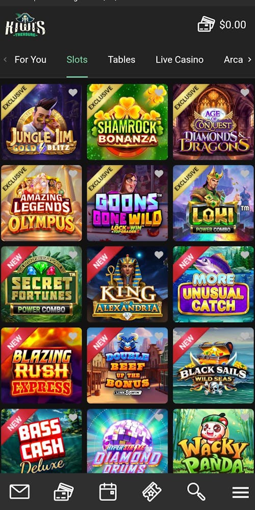 kiwis treasure slots