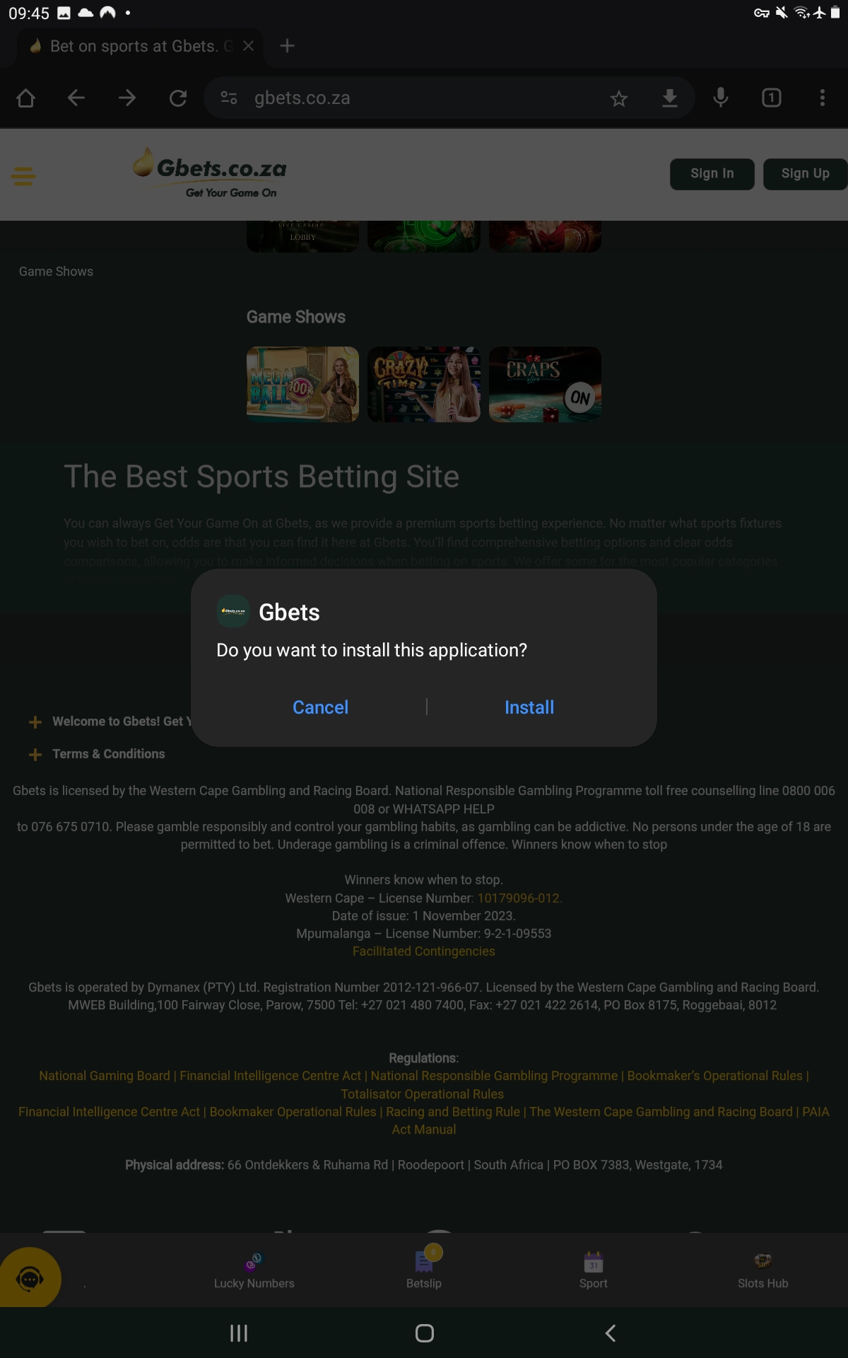 How to Install Gbets App Android Step 8