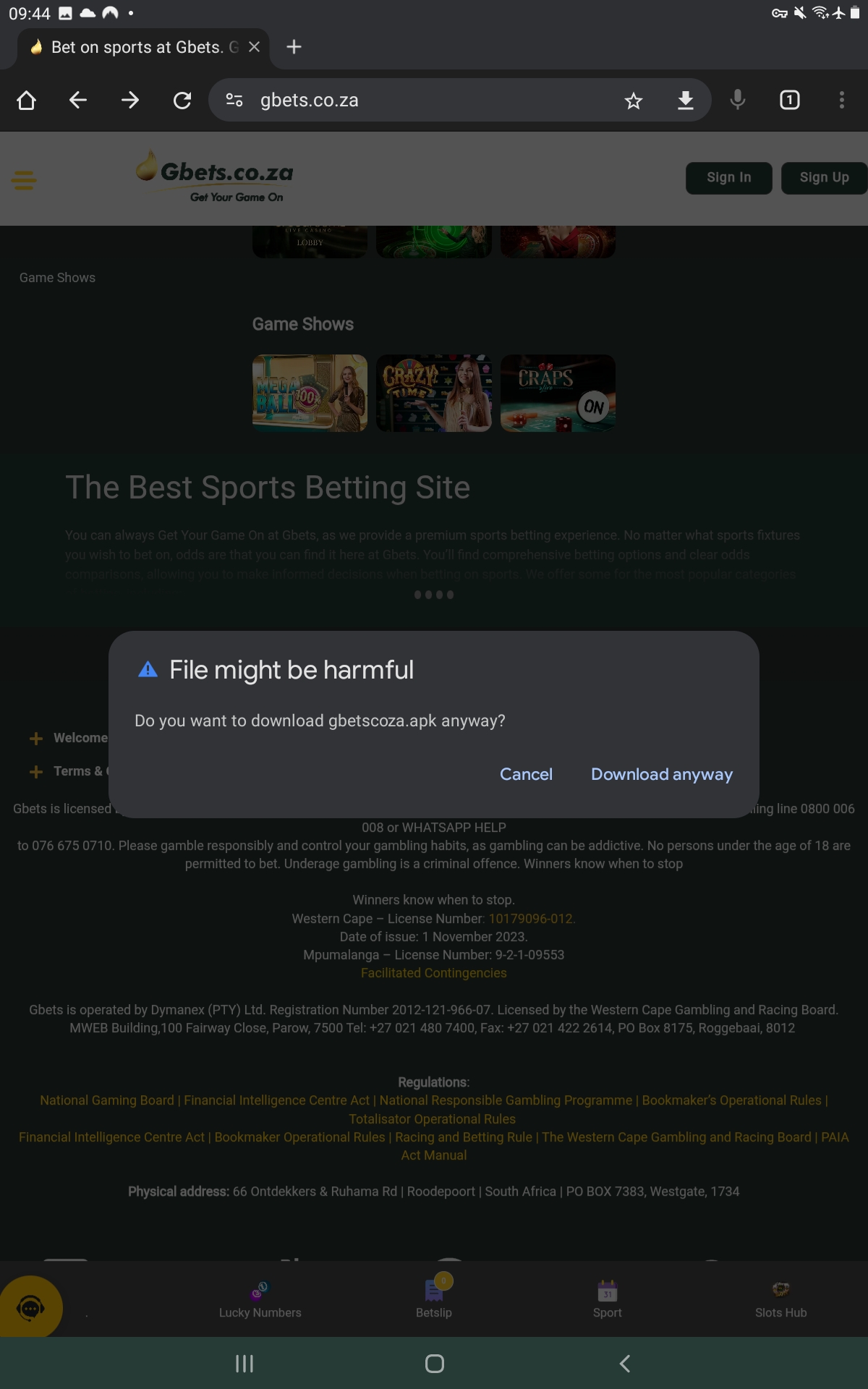 How to Install Gbets App Android Step 7