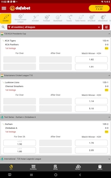 Dafabet app Android 2