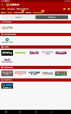 Dafabet app Android 6