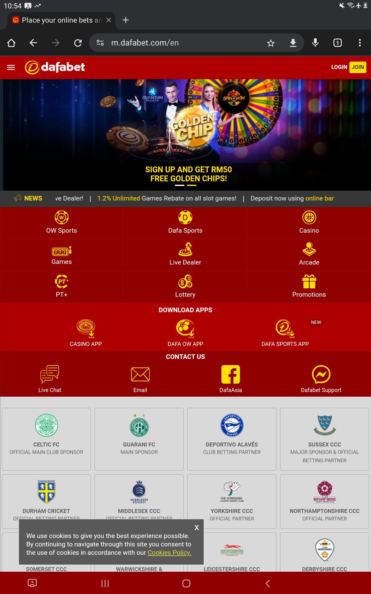 Download Dafabet APK App Step 5