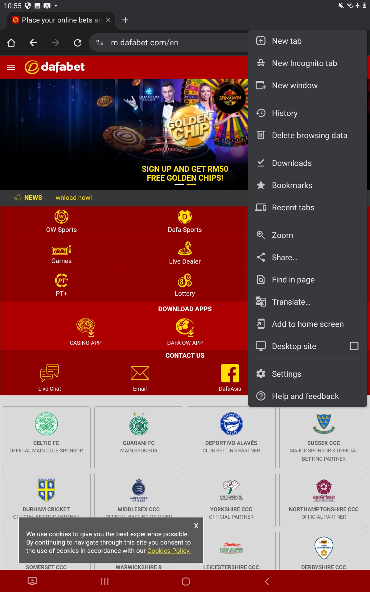 How to Install Dafabet PWA 2