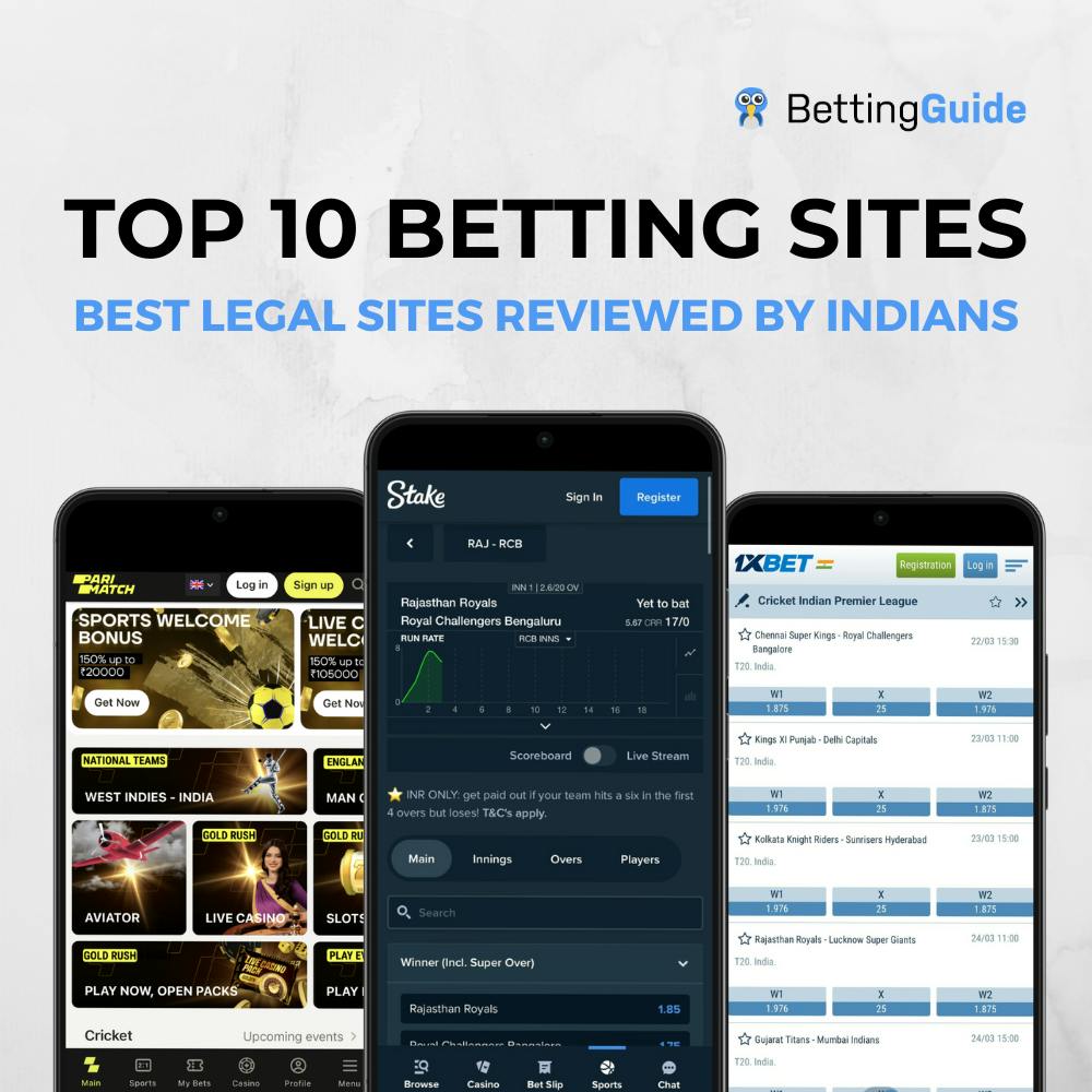 Top 10 betting sites. Best legal sites reviewed by Indians.