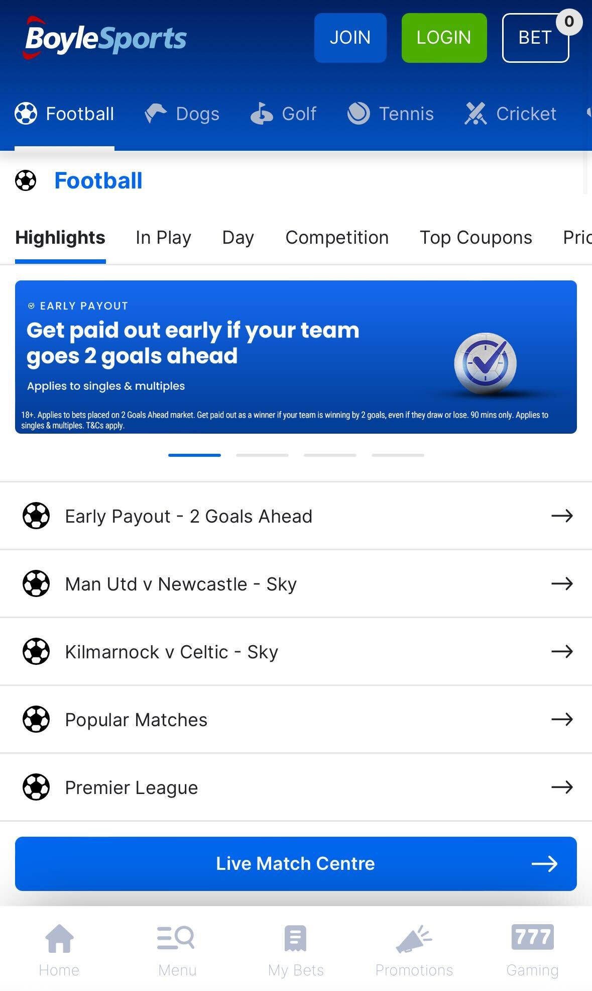 Boylesports football betting