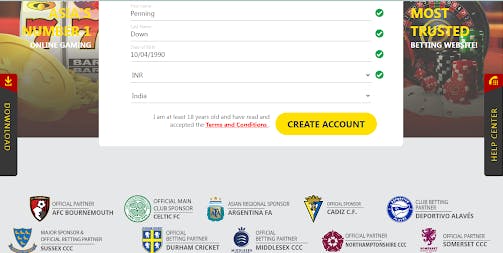 Dafabet more details in India with a registration example.