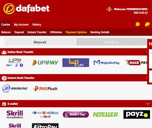 Dafabet deposit page India