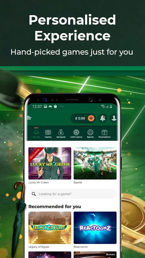 mr green app android 2