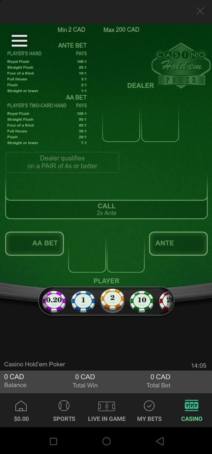 Casino Hold’em Poker at bet365
