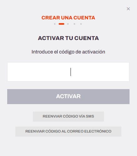 Código activación registro Betwarrior Argentina