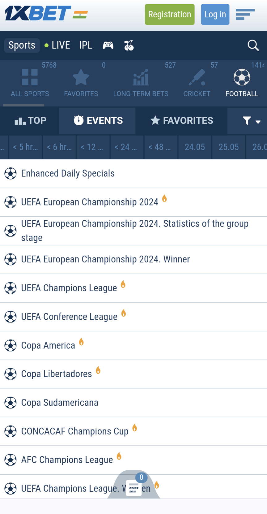 1xBet betting app India football betting.