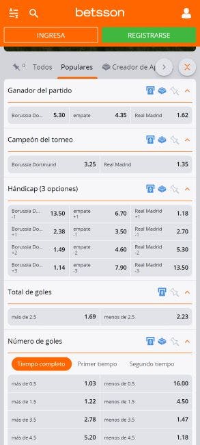 Betsson Colombia - apuestas final de la Champions League