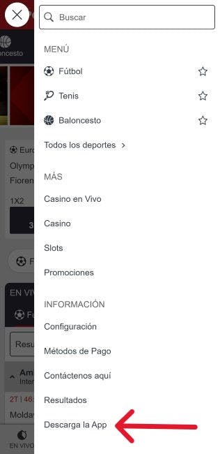 Encuentra el link de descarga de la app de Sportium