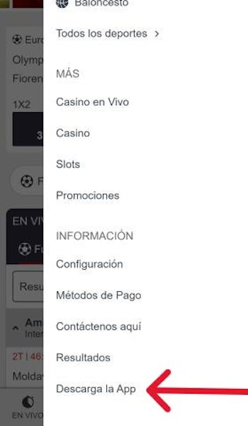 Encuentra el link de descarga de la app de Sportium