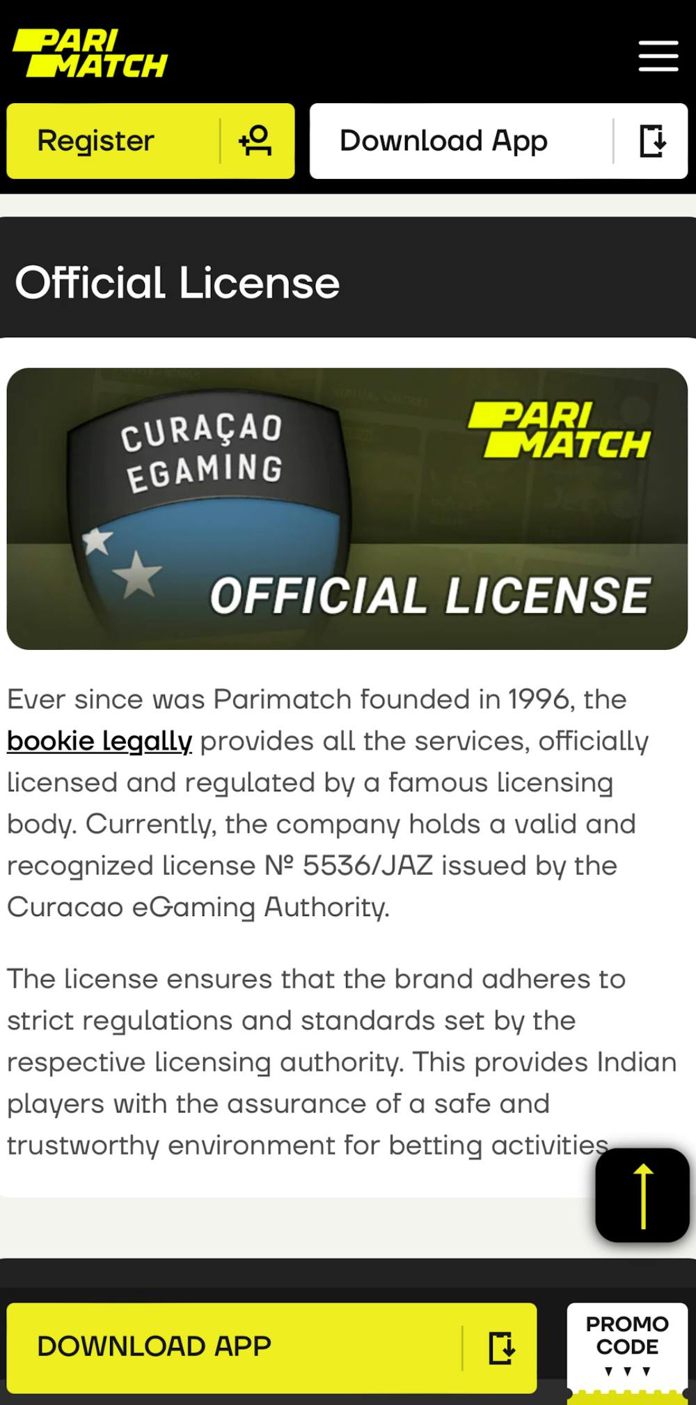 parimatch license