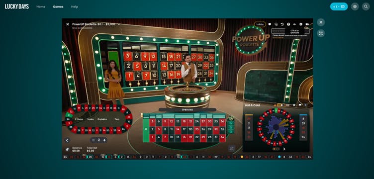 lucky days live casino games test